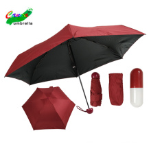 Nouveau design 5 Pocket Pocket Small Capsule Mini Umbrella